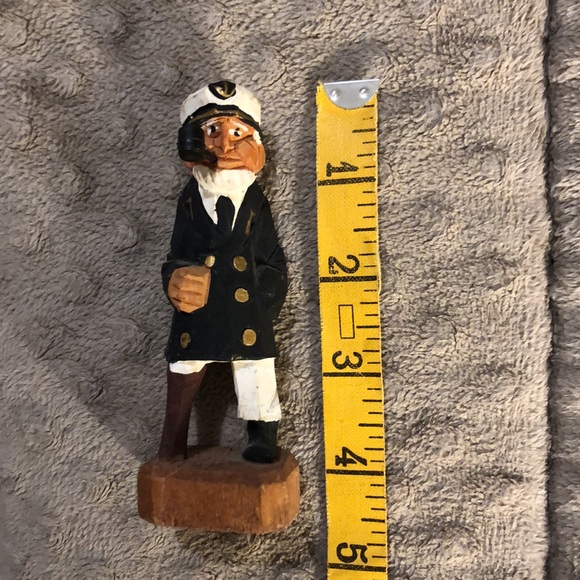 Vintage Sailor Hand Carved/Painted Wood Carving Excellent Condition - Picture 9 of 11